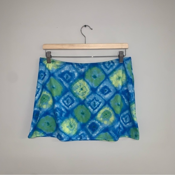 Request Y2K Vintage Swim Skirt Cover-up Swimwear Blue‎ Green Women's  Size L/XL - Picture 4 of 5